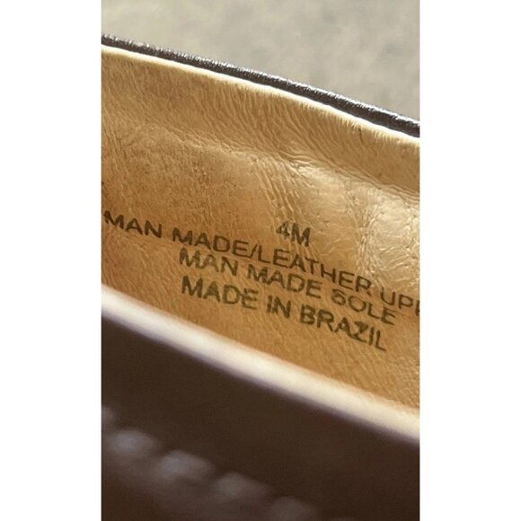 Michael Kors Leather Studd Wood clogs Luggage Brown Platform Heels Womens Size 4 - Picture 7 of 16